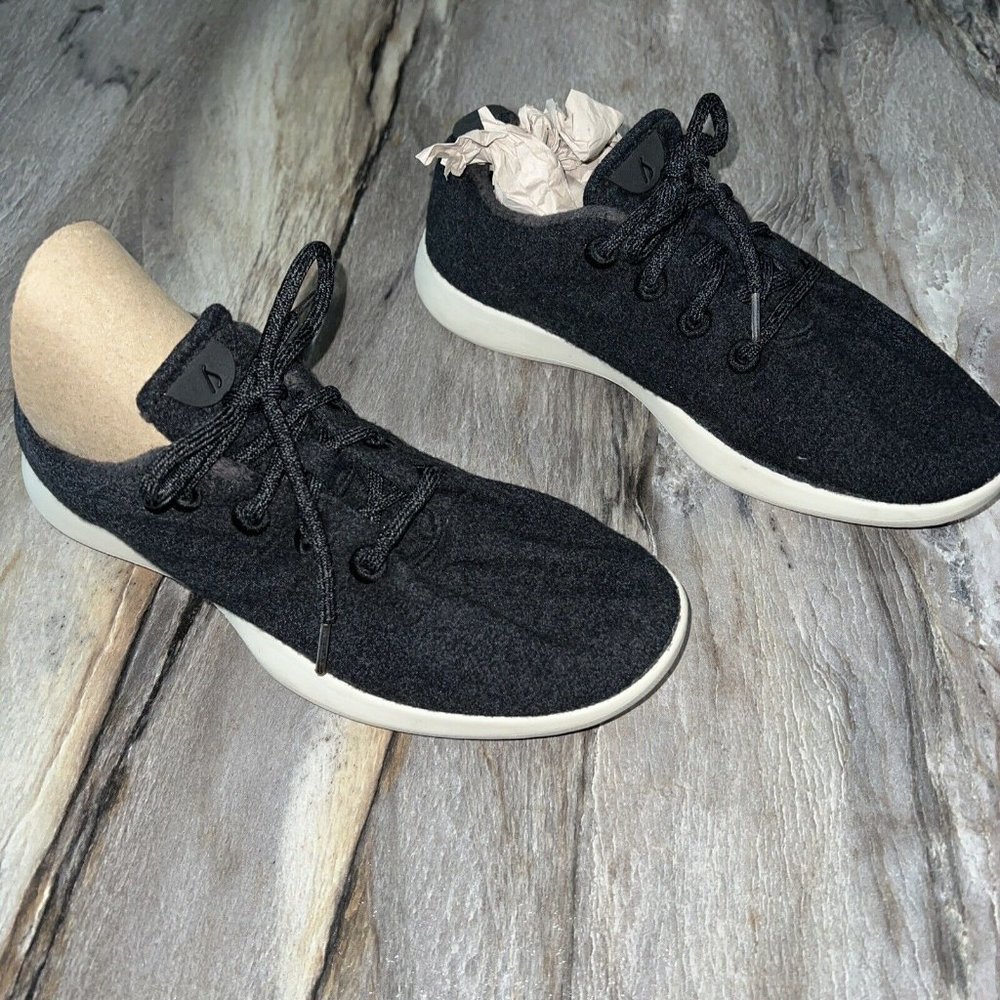 Allbirds Mens Wool Runner Natural Dark Grey Size 10